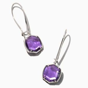 KENDRA SCOTT • Davis Silver/purple mica drop earrings